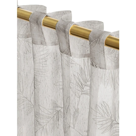 Buy 🎉 Vermont Country Store Embroidered Leaves Sheer Rod Pocket Patio Panel With Back Tabs Gray 😉 - Image 9