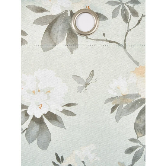 Wholesale 😍 Vermont Country Store Supreme Blackout Floral Grommet Top Short Panel With Pull Wand Seafoam 💯 - Image 3