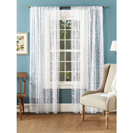 Best Pirce ๐ Vermont Country Store Sheer Linen Rod Pocket Curtains Natural ๐
