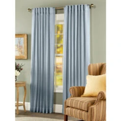 Promo 👏 Vermont Country Store Linen Blend Lined Rod Pocket Panel With Back Tabs White ❤️