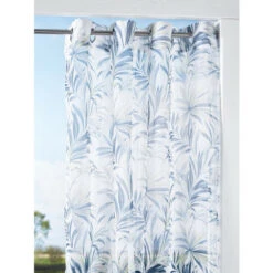 Deals ❤️ Vermont Country Store Caribbean Palm Leaf Outdoor Grommet Top Panel Blue 🔔
